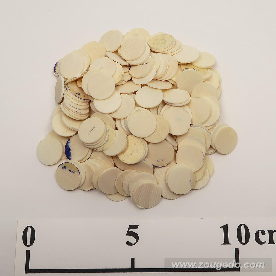 【象牙材料】ボタン型薄14・50g