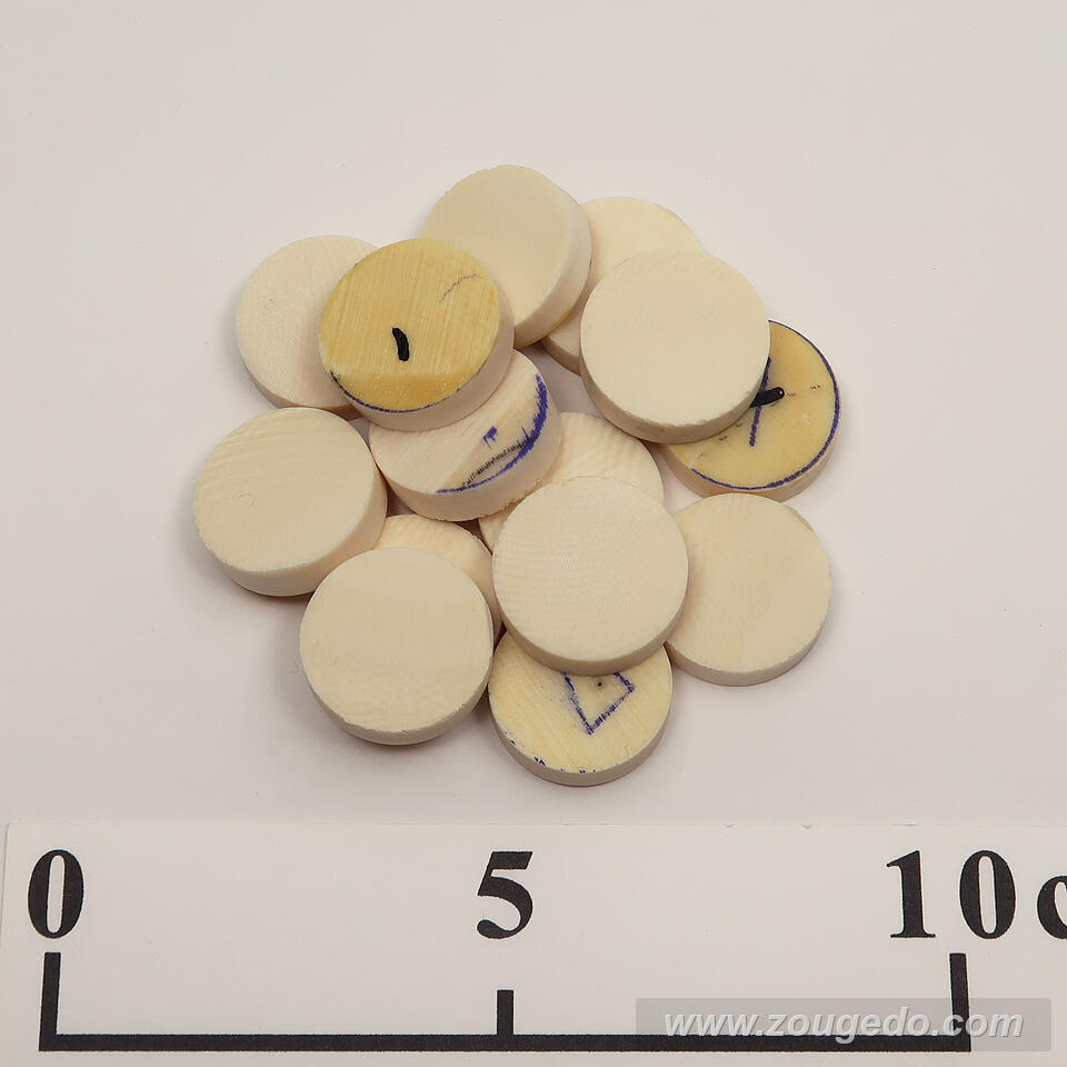【象牙材料】ボタン型特厚21・50g