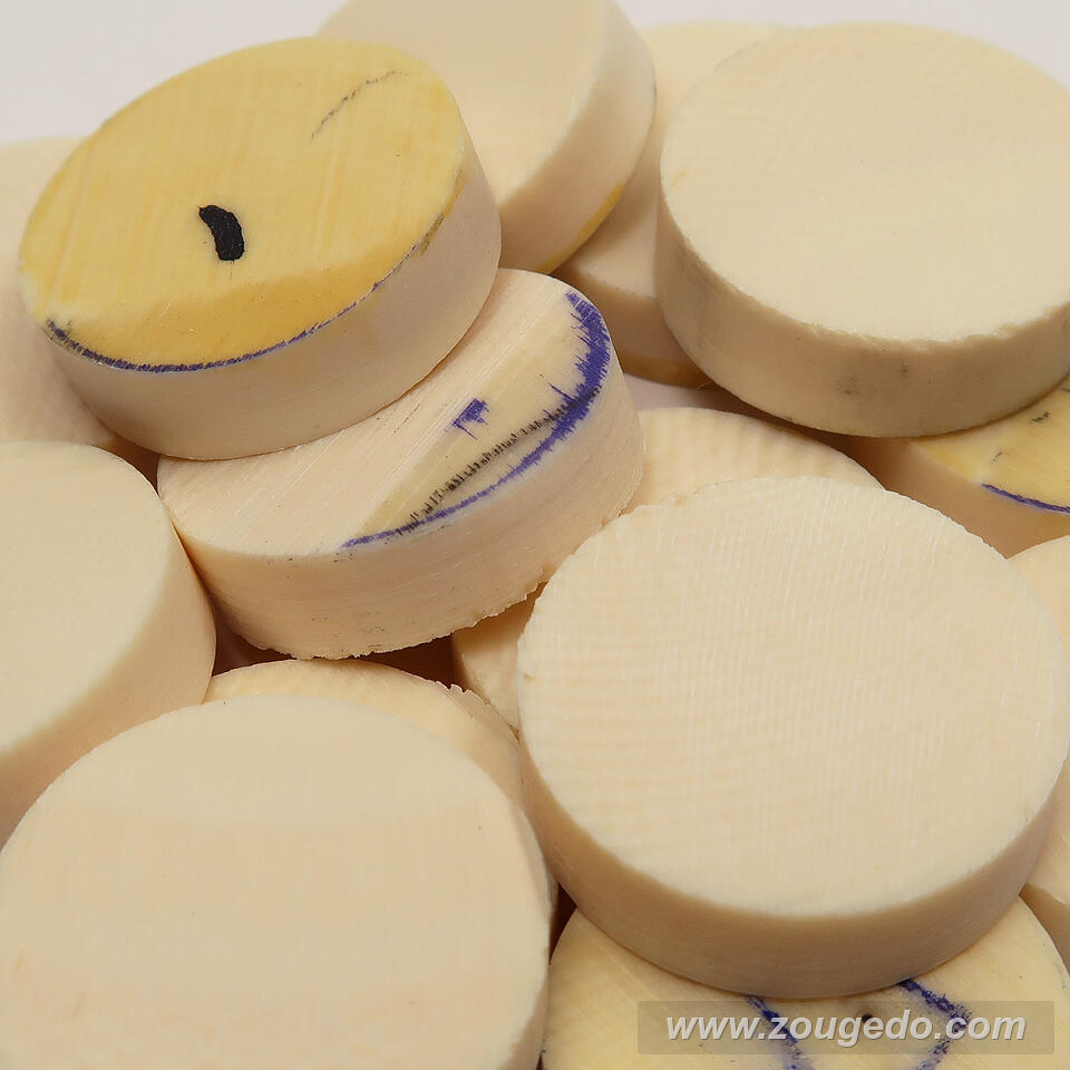 【象牙材料】ボタン型特厚21・50g